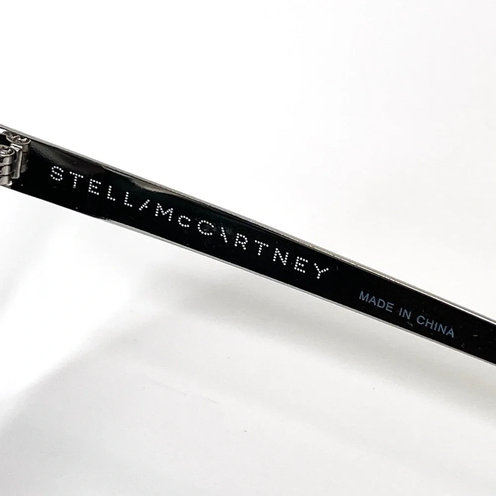 STELLA MCCARTNEY Brushed Silver Frame NEW Gray Gradient Lens Sunglasses